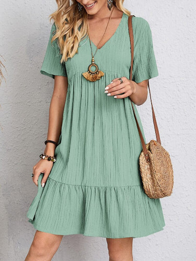 Alina™ V Neck Cotton Dress