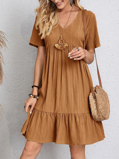 Alina™ V Neck Cotton Dress