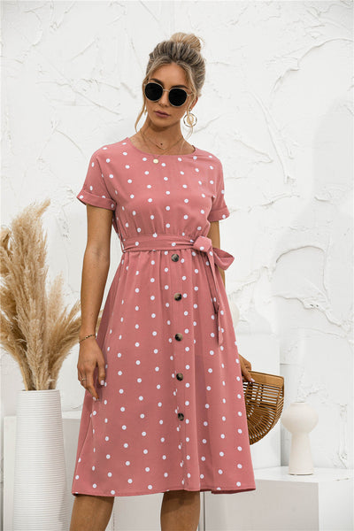 Maya™ Polka Dot Midi Dress